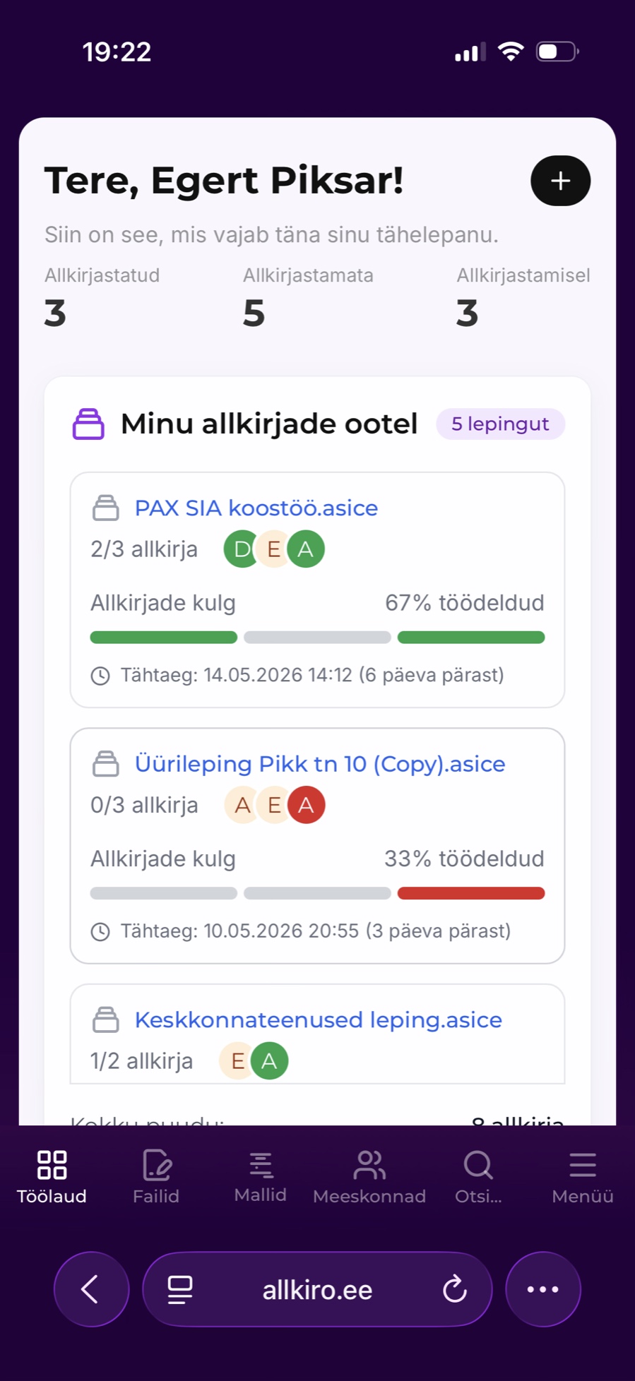 Töölaud ja analüütika